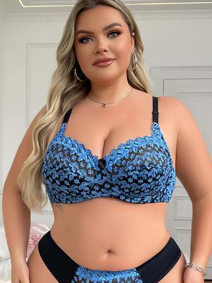 Nuovi arrivi Reggiseno da donna in pizzo con trafori Intimo da donna Ricamo Taglie forti Reggiseno da donna con coppa D