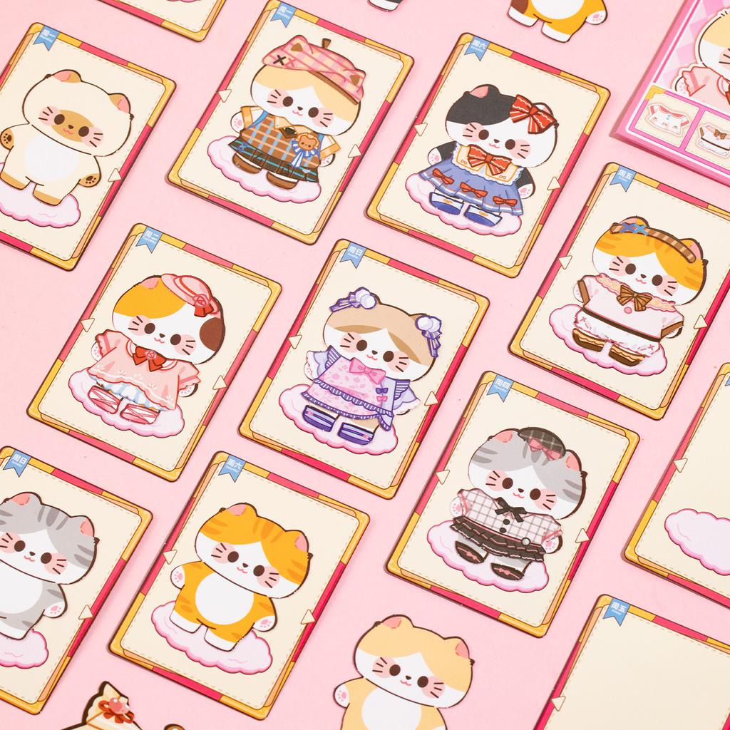 Fanfan Cat Travel Quiet Book Series Flat Sheet Sticker Set Sticker for Office Stationery Stickers Desktop Diary Decoration Book