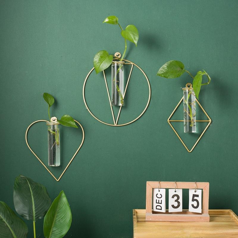 Nordic Ins Glass Test Tube, Hydroponic Vase, Wall Decoration, Home Decoration, Modern, Simple