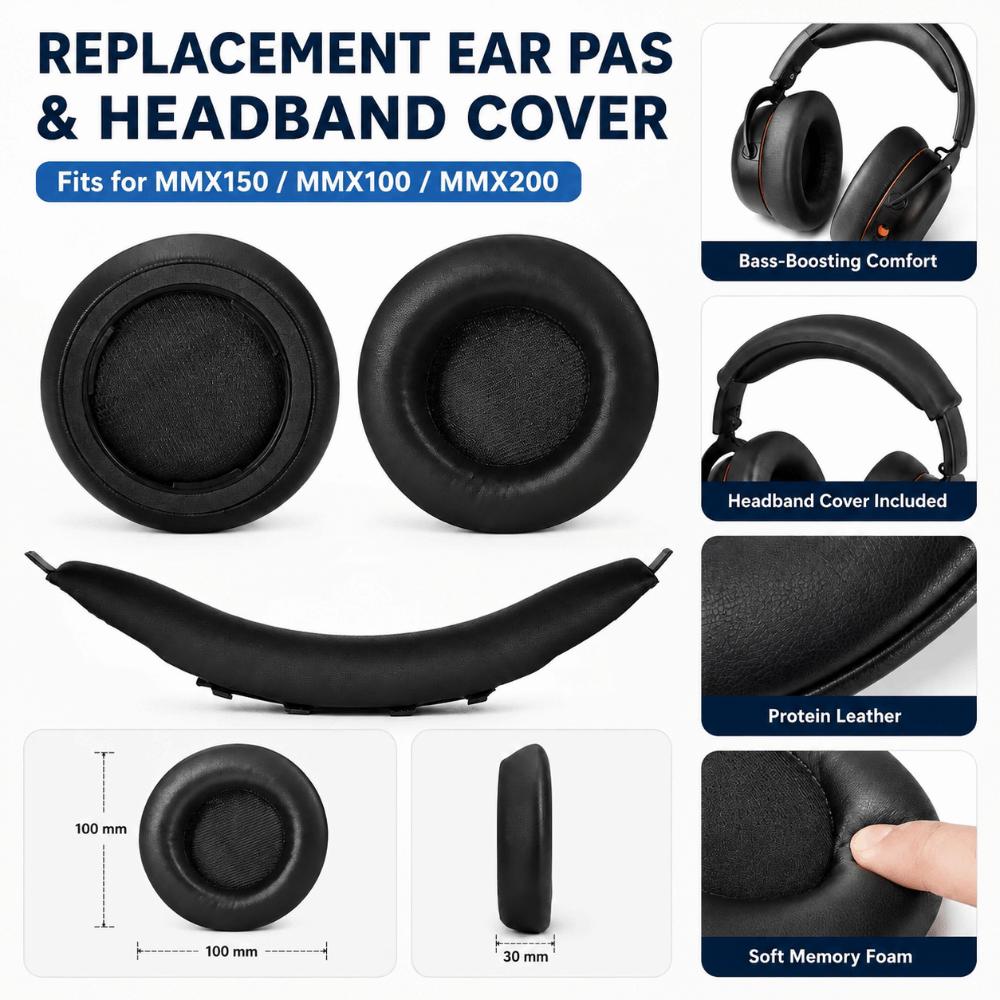 1 Pair Durable Earphone Cushions for Beyerdynamic MMX150 MMX100 MMX200 Headphones Repair