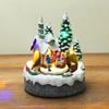 Luminous House Music Snow Christmas Ornaments Traditional for Table Chritsmas Desktop