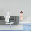 Creative Resin Hand Gesture Girl Sculpture for Apartment Bedroom Restaurant Office Decor Traditional
