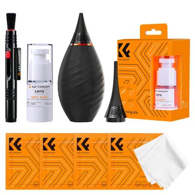 Concept Camera Cleaning Kit Set Silicone Air Blower Short Mouth X 1 Long Mouth X 1 Cleaning Cloth X 6 Cleaning Pen X 1 Cleaning Liquid 1 Bottle