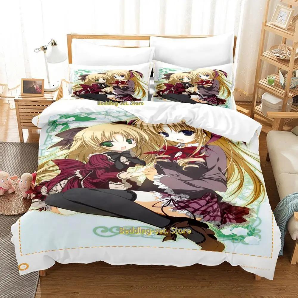 Cozy Breathable Seitokai No Ichizon Cartoon Anime Three Piece Adult Kid Bedroom Duvetcover Sets 3D Kawaii Girls Lit Enfant Quilt