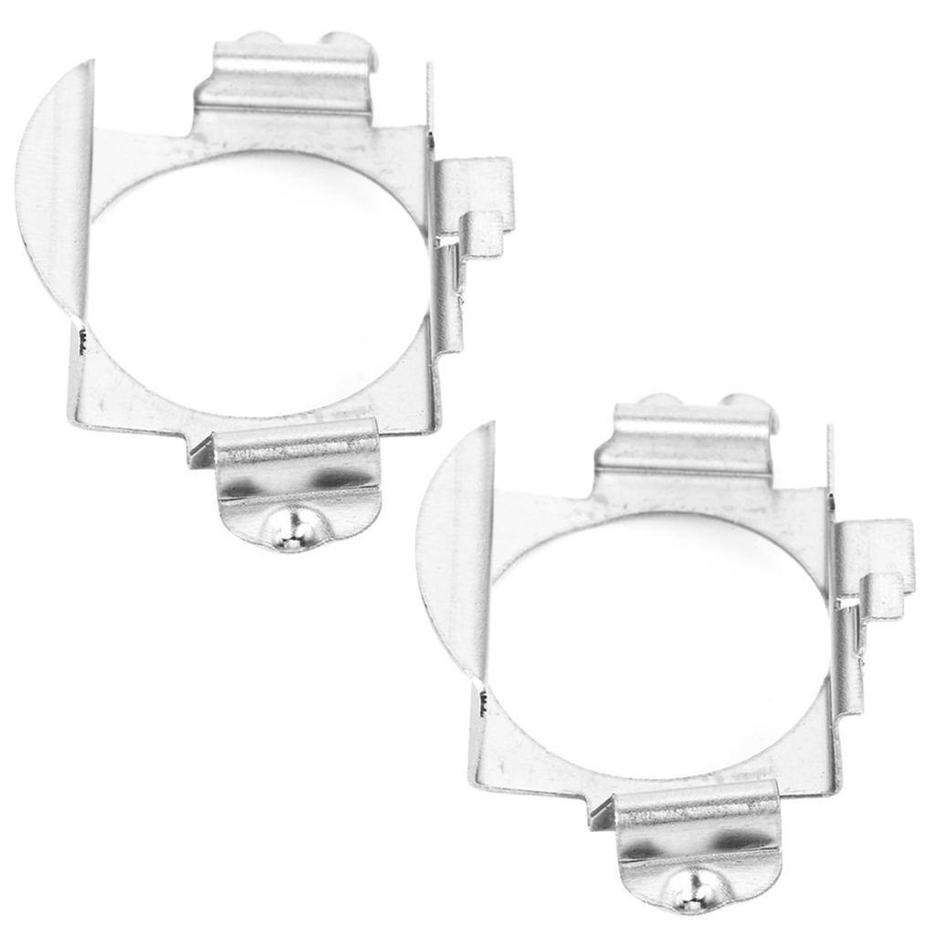 Paar H7 LED-Scheinwerferlampen Adapter Halter für Mercedes-Benz Ford Silber