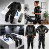 Pvc Sauna Suit Sweatenhancing Fitness Set For Men And Women With Polyester Fabric