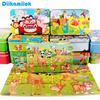 60 Pieces Wooden Puzzles for Kids Toy Cartoon Animal Jigsaw Puzzle Montessori Games Children Educational Toys Christmas Gift