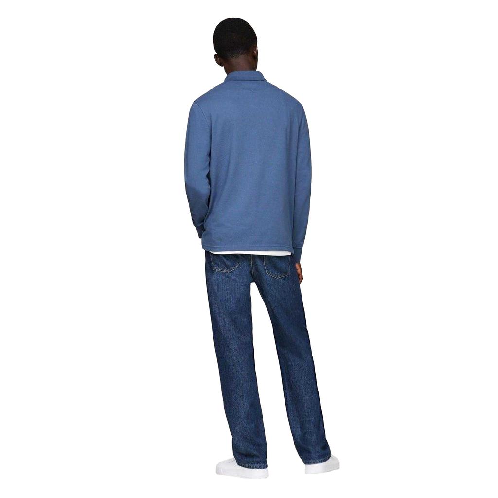 Tommy Hilfiger Mens Logo Long-Sleeved Polo Shirt