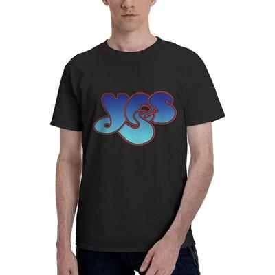 MADABO for Yes Band Unisex-Adult Crew Neck Short Sleeve Cotton T-Shirt Black