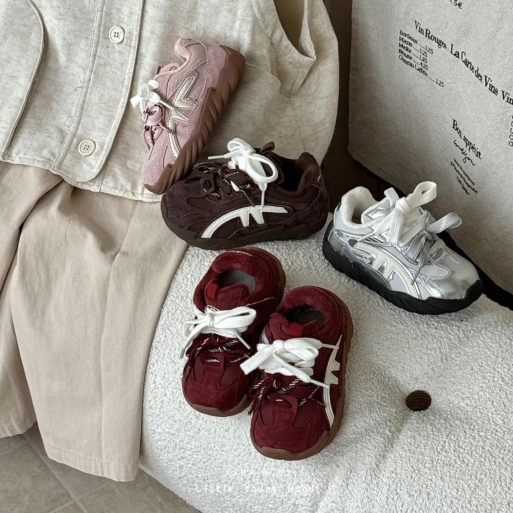 XSHX Heavy Industry Racing Shoes | Boys and Girls Autumn and Winter Velcro Function Thin Sole American Casual Retro