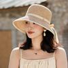 Summer New Hat Women's Sunshade Sunscreen Streamer Lafite Straw Hat Summer Travel