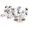 10Pcs 5050 31Mm 4Smd Led White Light Car Interior Dome Festoon Bulbs Dc12V