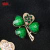Korean Style Four-Leaf Clover Brooch for Women's Autumn/Winter Knitwear or Cheongsam