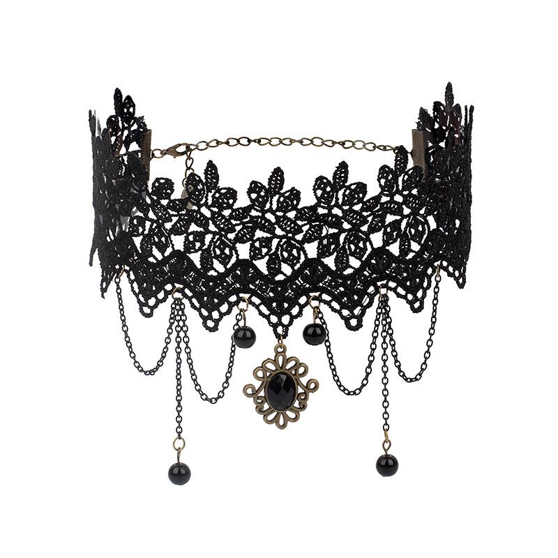 Dark Gothic Lolita Chocker Neckchain Collar with Gift Box