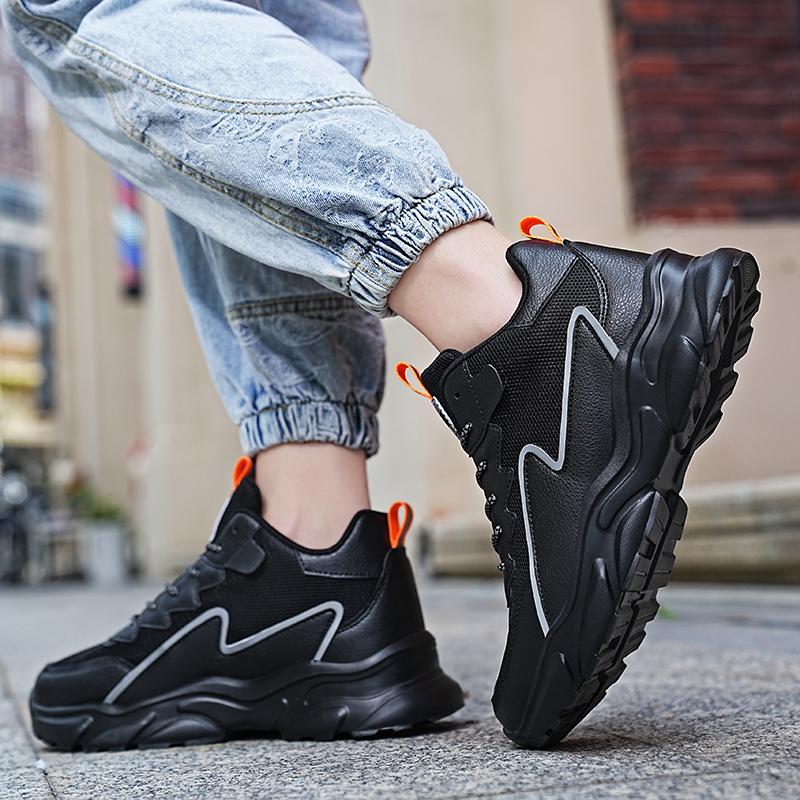Fashion Men's Sports Shoes Outdoor Lace-Up Low-Top Reflective Material Running Shoes Suitable for Jogging Running Sports Shoes