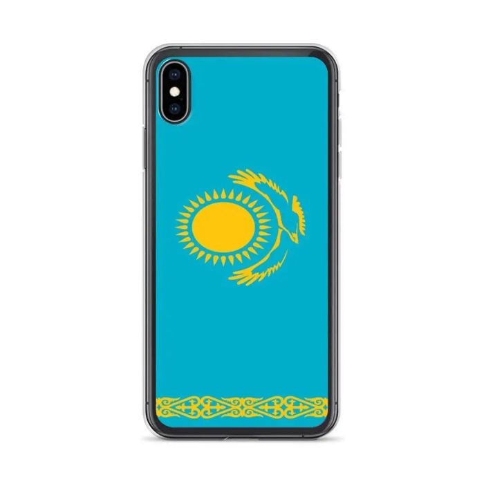 Coque iPhone - Multicolore - Drapeau Kazakhstan - Souple - TPU - Verticale