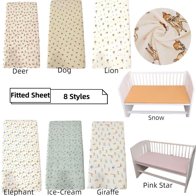 Multi-piece Baby Crib Bedding Set, Four-season Use, Pure Cotton Fabric, Available In Multiple Cute Designs