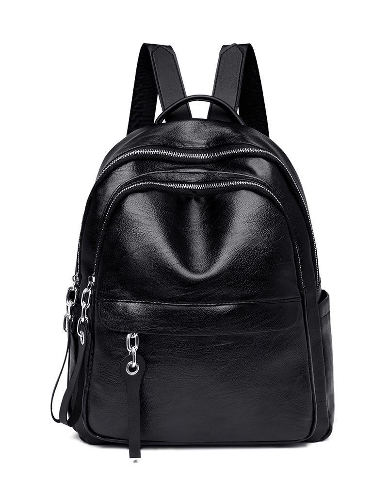 Módní korejský PU módní batoh 2024 pro ženy – příležitostný, univerzální, velká kapacita