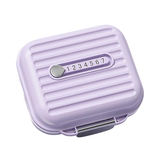 7 Compartments Pill Box, with Sealing Ring And Lock Buckle, Waterproof Double-Layer Medicine Organizer, for Travel And Daily Use S