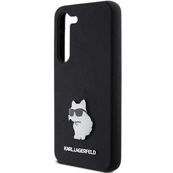 Karl Lagerfeld Klhcs23Ssmhcnpk S23 S911 Czarny/Black Hardcase Silicone Choupette Metal Pin