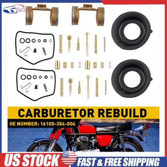 Ремонтный набор для карбюратора, комплект для переборки карбюратора для Honda CB350 1972-1973 16100-354-004