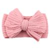 Solid Cable Bow Baby Headband for Child Nylon Layers Headwear Kids Elastic Turban Headwraps Newborn Boys Girls Hair Accessories