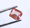 4.30 Carat Attractive Offer Peach Sapphire Emerald Shape Sri Lanka Certified Gemstone SN27