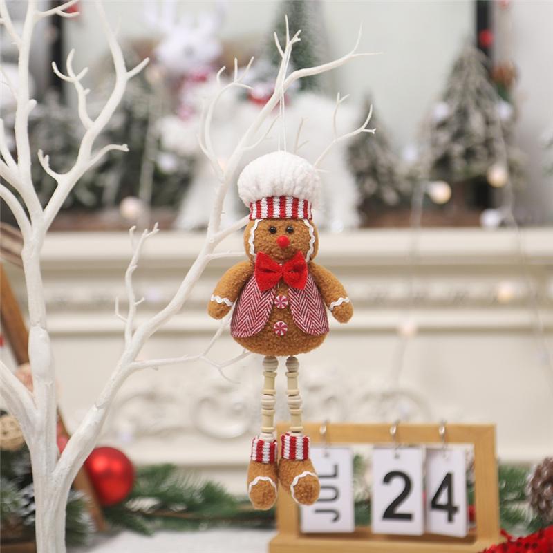 2PCS Gingerbread Ornaments Christmas Gingerbread Ornaments Hanging Gingerbread Hanging Ornaments For Xmas Tree