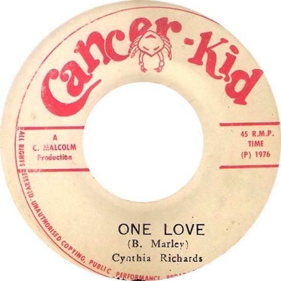 7inch Record CYNTHIA RICHARDS - One Love NONE Cancer-Kid 1976 Jamaica Reggae, Ska & Dub Used