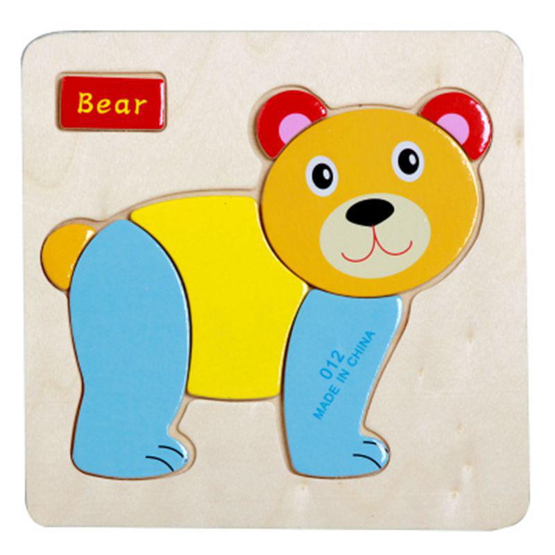 Sale 9 Slice Kids Puzzle Toy Animals And Vehicle Wooden Puzzles Jigsaw Educational Baby Learning Toys For Children Gift