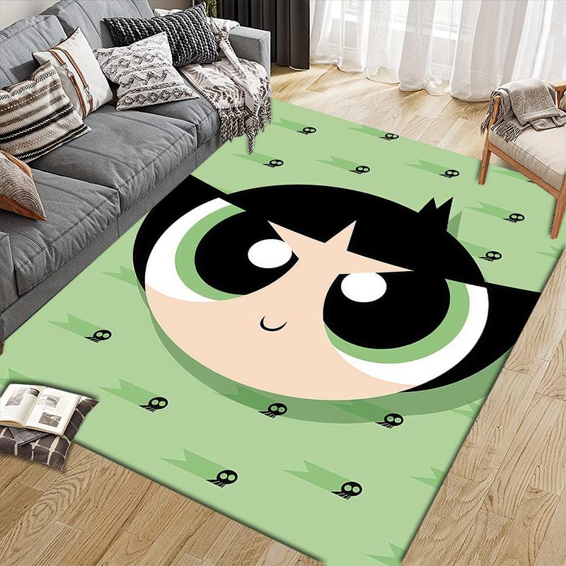 Powerpuff Girls Buttercup Cooler Teppich, Powerpuff Girls Fan Gemütlicher Teppich, Perfektes Geschenk.chl
