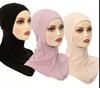 3PCS Muslim Inner Cap Hijab For Women Solid Underscarf Hijab Undercap Scarf Turban Hat Islamic Hijabs Ready To Wear Headcover