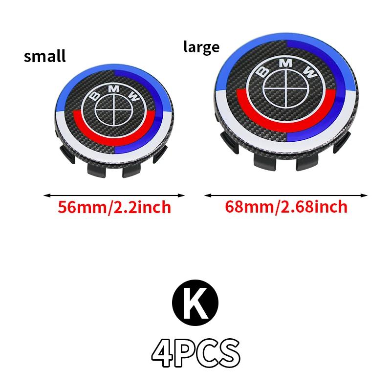4Pcs/Set 56MM/68MM wheel hub center cap For BMW M X1F48 F13 G16 F33 E24 G23 G30 E70 F91 E92 F11 G80 X6E71 E86 F10 G60 G22 E46
