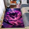 Purple Cartoon Monster Carpet with Neon Glow for Bedroom Decor Suitable for Use As an Anti-slip for Living Room Bedroom Sofas