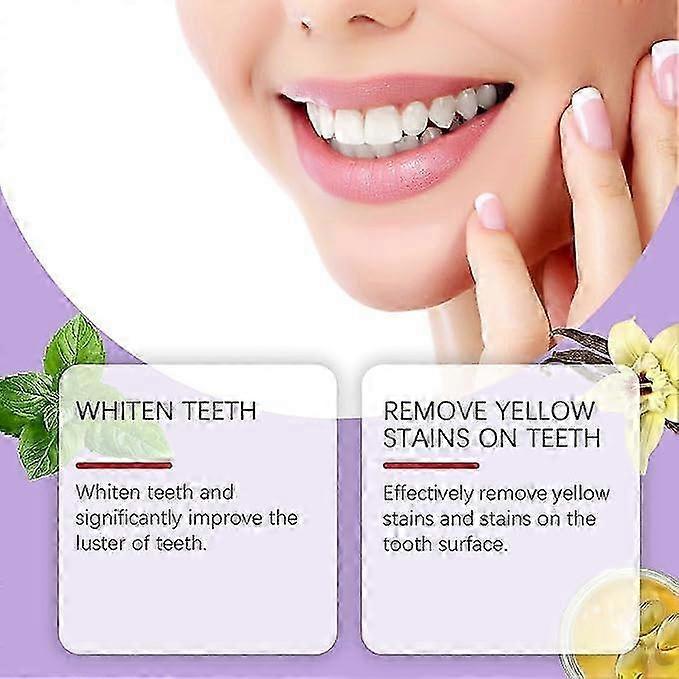 Purple Toothpaste for Teeth Whitening, Purple Color Corrector, Effectively Remove Yellowstains and Stains on The Tooth Surface, Vanilla Mint Purple To