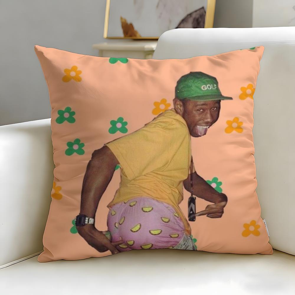 Popular Singer Tyler Cushion Cover Soft  EasyWash Pillow Case  Versatile for Couch Bed Travel and Office