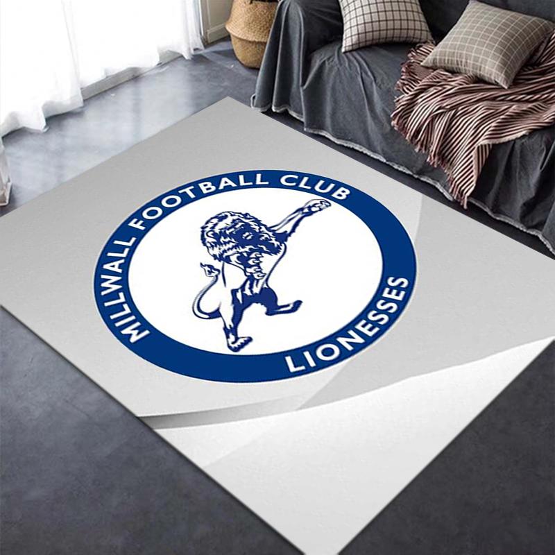 Tappeto Nuovo Millwall FC 2025 per Soggiorno Camera da Letto Casa Decorazione Divano, Tappetino Antiscivolo per Giochi Bambini