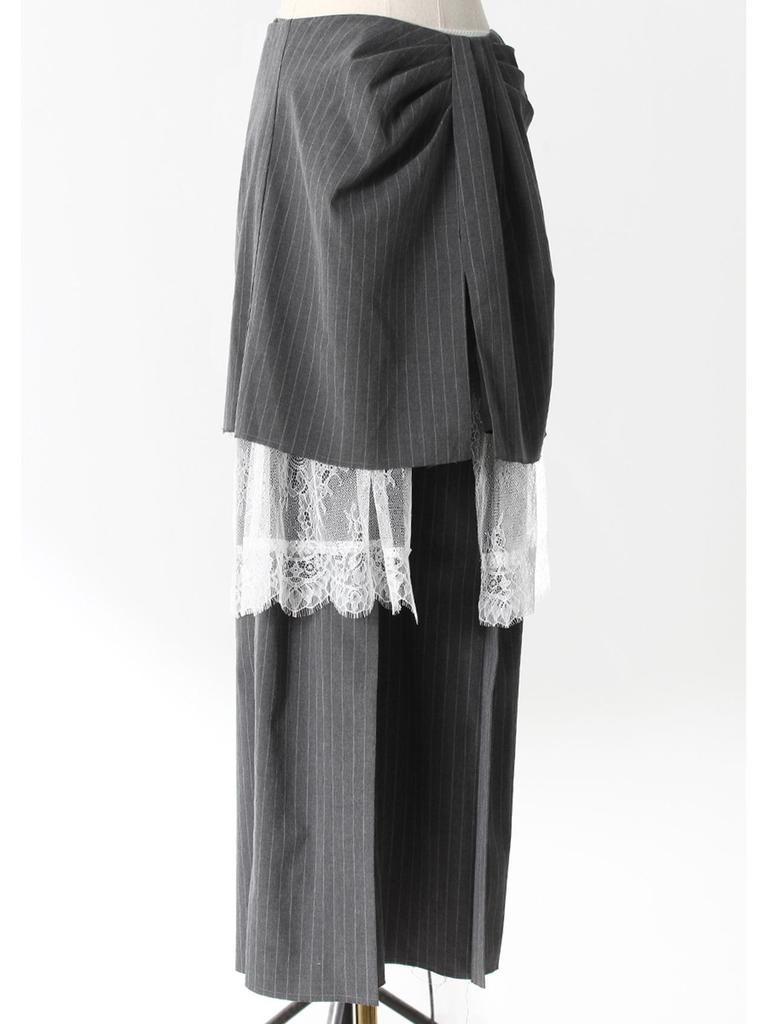 European & American Style 3-in-1 Detachable Lace-Trim Striped Pants - Autumn Collection
