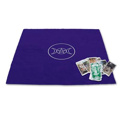 [A1434] - Purple 'Pagan Circle' Velvet Rug - 80x80 Cm