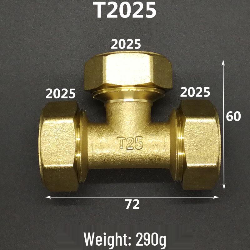 Aluminium-Kunststoffrohr Kupfer T-Stück Fitting: Reduziergewindegrößen 1216, 1418, 1620, 2025, 2632, 4, 6 Punkte.