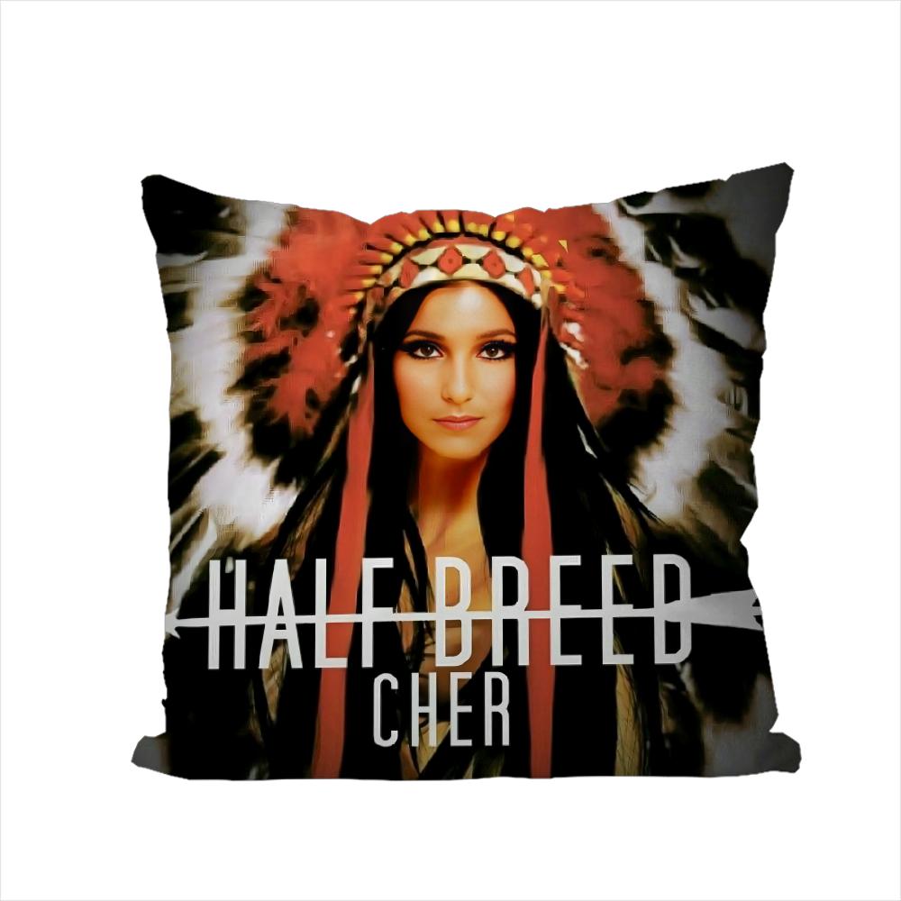 Actor CCher Pillow Case For Car Sofa Decorative Home Doublesided Print Plush Square Throw Pillow Cushion Cover