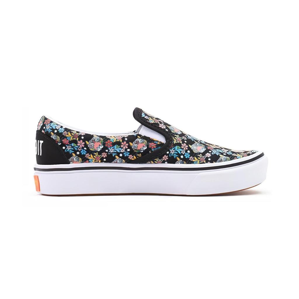 Y/Project X Vans Slip-On Series Canvas Collaboration Trendy Print Casual Durable Breathable Low-Top Kids Skate Shoes Kids Sneaker Black VN0A4U1S9AA