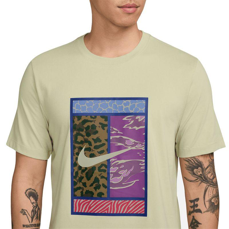 Nike Dri-Fit Bedrucktes lockeres T-Shirt mit Rundhalsausschnitt und kurzen Ärmeln für Herren Oberteile HV1715-371