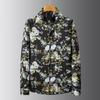 Plus Size Men's Floral Long Sleeve Casual Shirt