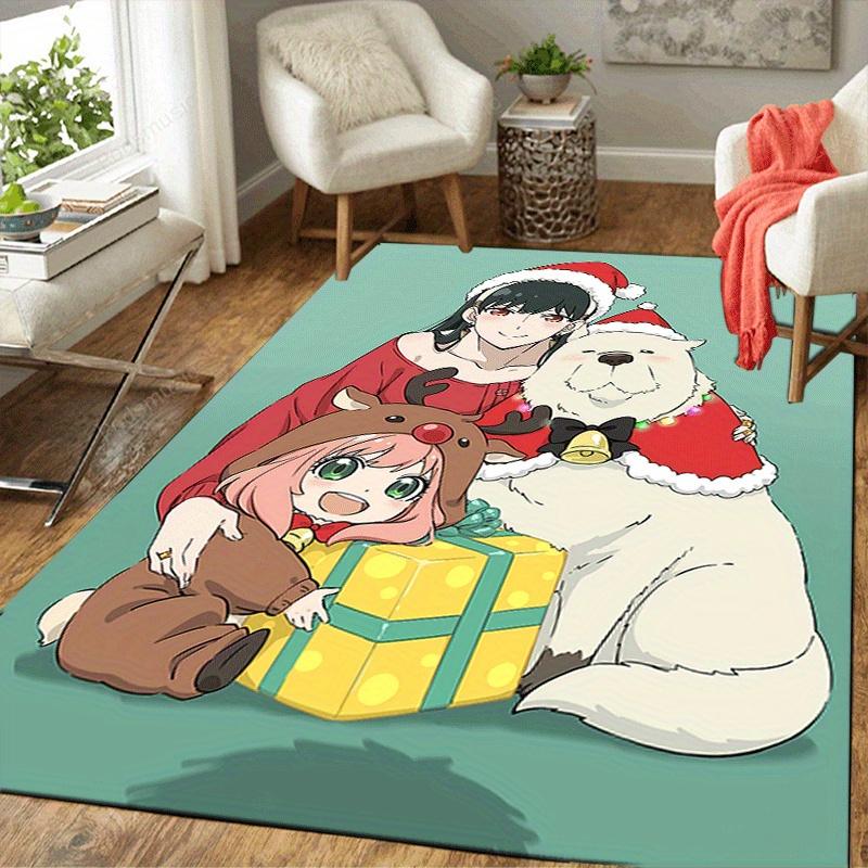 1pc Spy Family Pattern Area Rug, Anti Slip Non Shedding Stain Resistant Carpet