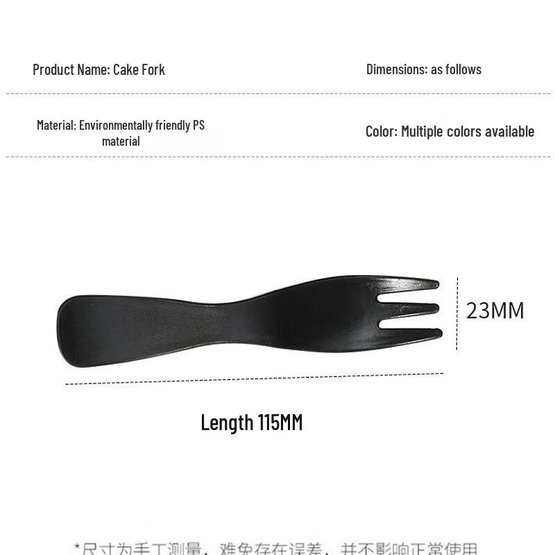 Disposable Plastic Dessert & Fruit Forks, 100-Count Individually Wrapped