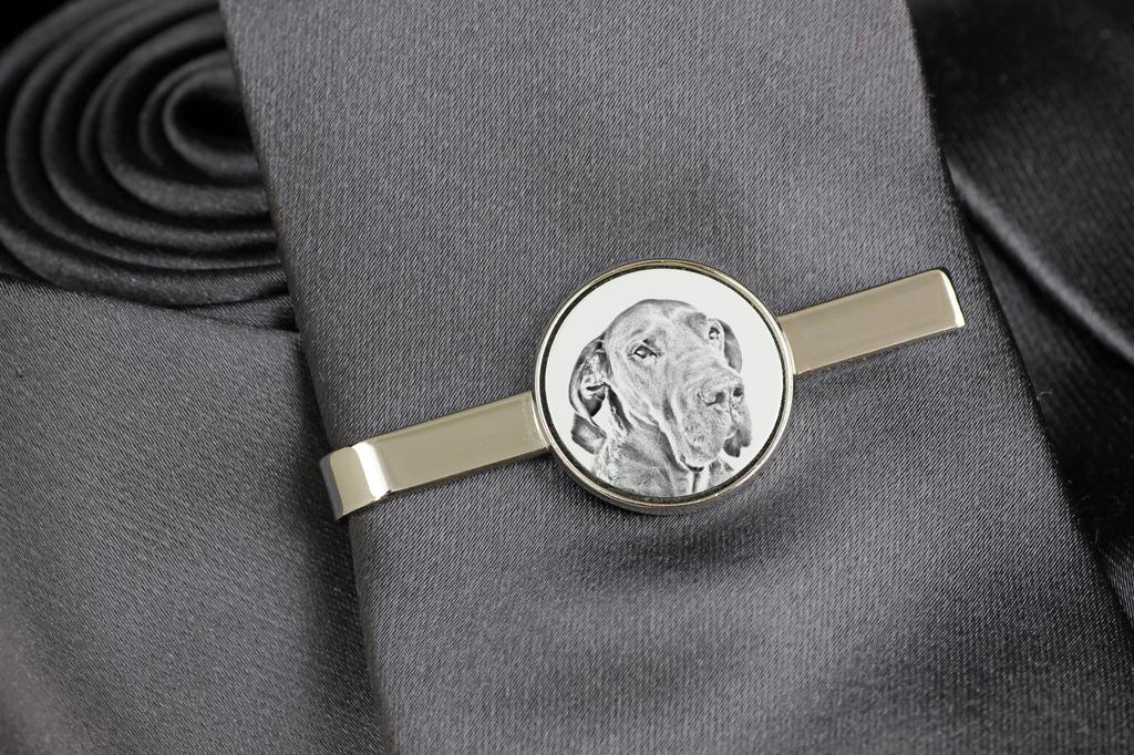 Great Dane I - tie clip with a dog, personalized tie clip, a unique gift for a man from the Art-Dog brand