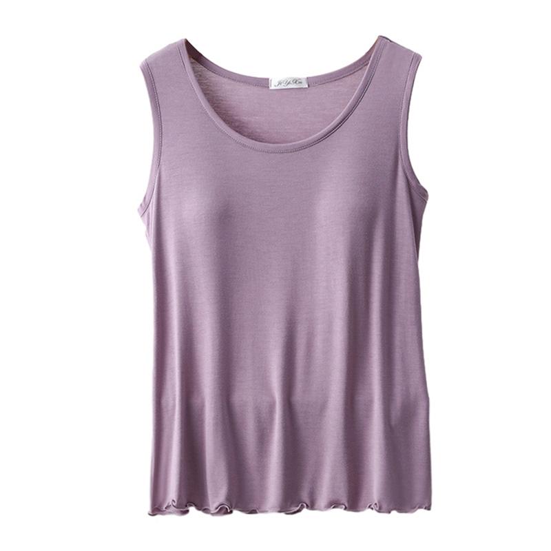 

Women Solid Color Camisole with Chest Pad 3XL