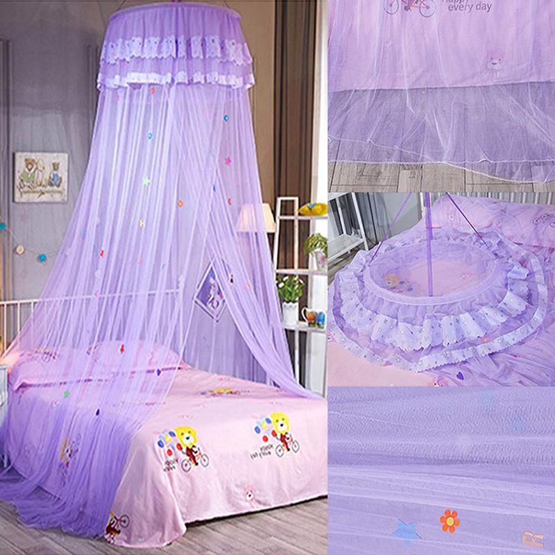 Bed Canopy Bed Canopy Mosquito Net for Bed Lace Dome Net Bedding with Elegant Ruffle Lace for Girls and Baby