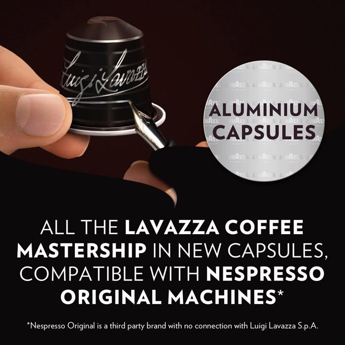 Capsules de café en aluminium - Lavazza - Compatibles Nespresso - Intensité niveau 11 - Torréfaction moyenne
